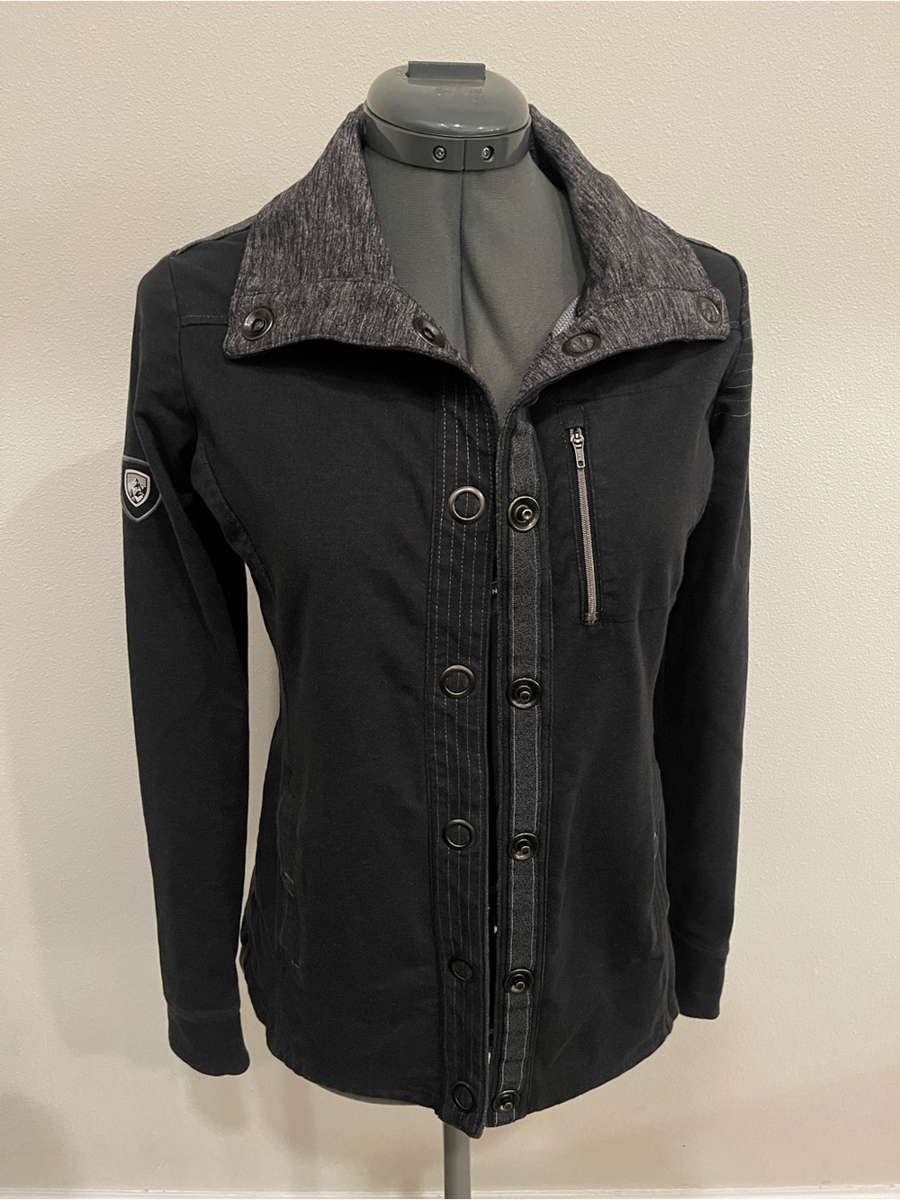 Women’s Kuhl Black Krush Jacket with snap front